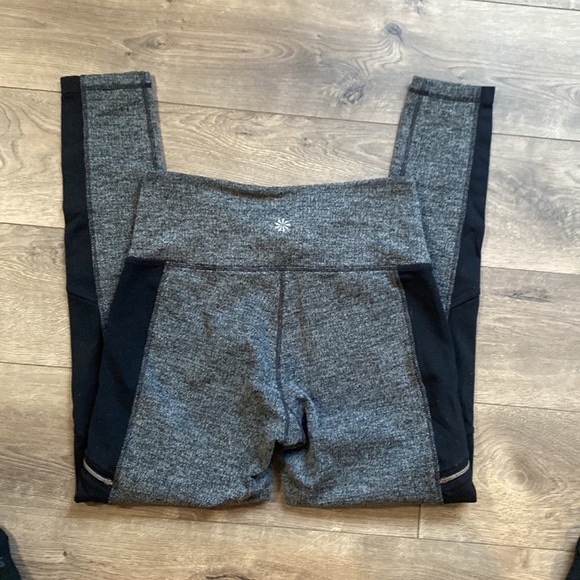 Athleta Metro Drifter High Rise Leggings Pockets Herringbone #U8 - Picture 5 of 5